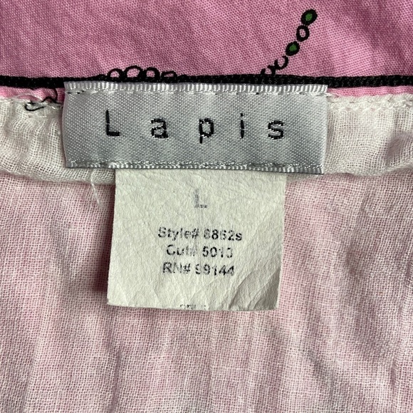 Lapis A-Line Pink Skirt with Whimsical Purse Pattern Full and Lined Size Large - Picture 7 of 11